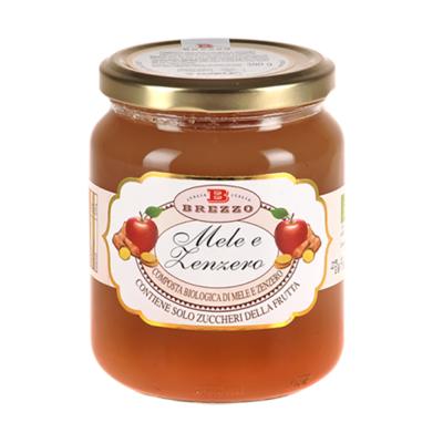 Compote Confiture de pommes et gingembre BIO - 210 gr Italienne Brezzo