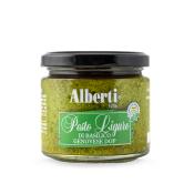 Pesto de basilic gnois AOP  l'huile d'olive extra vierge Linea 1986 Alberti - 170 gr Excellence de la Ligurie