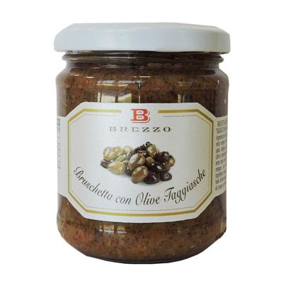 Pâté d'olives taggiasca pour bruschetta Brezzo - 180 gr typiquement italien