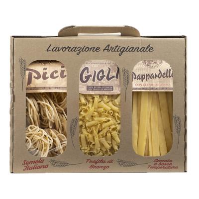 Coffret cadeau gourmand Pâtes italiennes typiques Morelli - 1500 gr artisanales toscanes