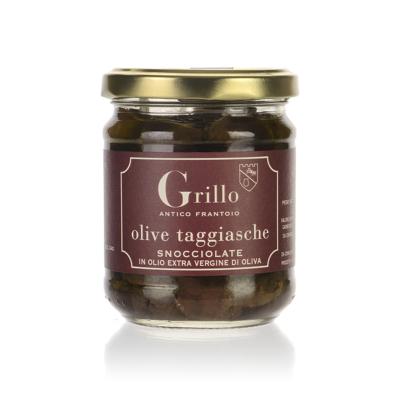 Olives Taggiasca dénoyautées à l'huile d'olive extra vierge Antico Frantoio Grillo - 170 gr Excellence de la Ligurie