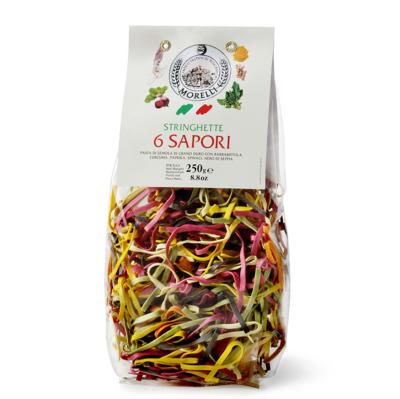 Pâtes aux six saveurs Stringhette Morelli - 250 gr Pâtes artisanales toscanes