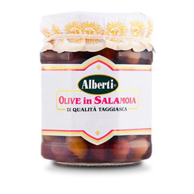 Olives en saumure Cultivar Taggiasca Luxe Alberti - 190 gr (égouttées 120 gr) Excellence de la Ligurie