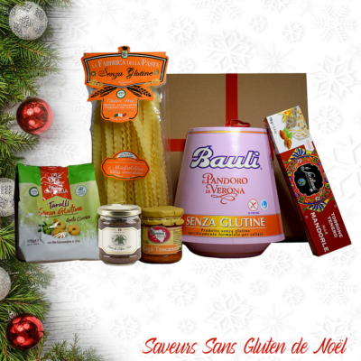 Coffret Cadeau “Saveurs Sans Gluten de Noël” avec Pandoro - Spécialités de la Cuisine italienne