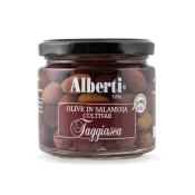 Olives en saumure Cultivar Taggiasca Linea 1986 Alberti - 200 gr (gouttes 120 gr) Excellence de la Ligurie