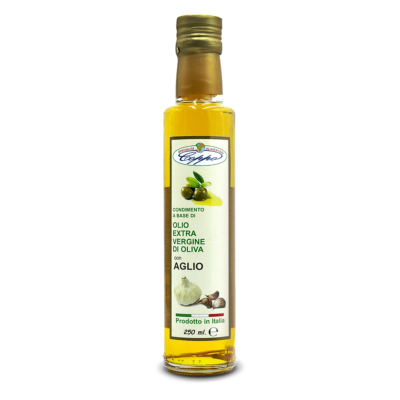 Huile d'olive extra vierge aromatisée à l'ail - 250 ml