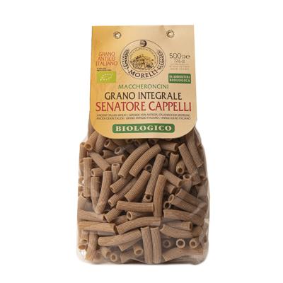 Pâtes BIO de blé entier Senatore Cappelli Maccheroncini Morelli - 500 gr Pâtes artisanales toscanes