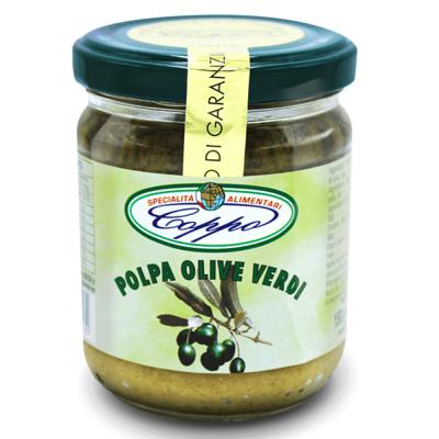 Pulpe d'olives vertes - 130 gr Pâtés typique Ligurie Italie