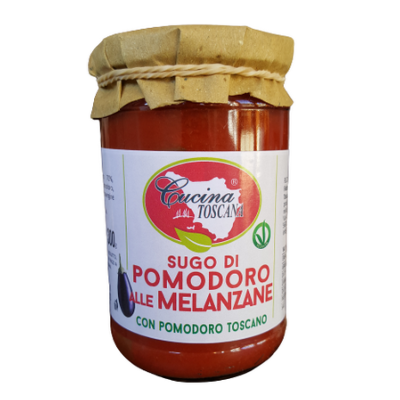 Sauce Tomate et Aubergine végan Cucina Toscana  - 300 gr 100% Italien