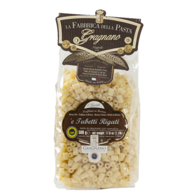 Pâtes de Gragnano I.G.P. 'E Tubetti rigati "Fabbrica della Pasta" - 500 gr Pâtes artisanales typiques de Naples