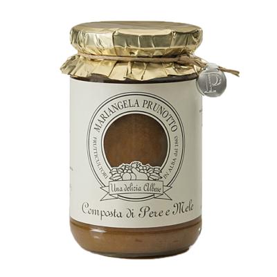 Compote Extra de poire et pomme au sucre de canne Mariangela Prunotto - 345 gr Nature Italienne 