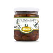 Olives BIO Leccino dénoyautées à l'huile d'olive extra vierge Alberti - 170 gr Excellence de la Ligurie