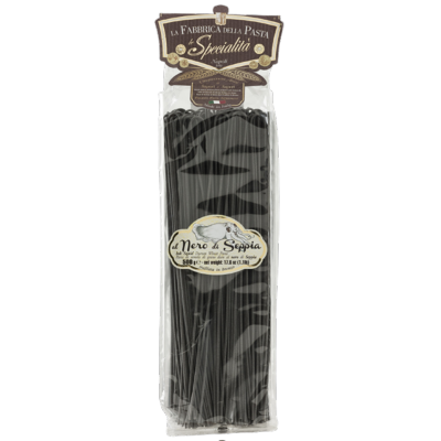 Pâtes de Gragnano I.G.P. Spaghetti à l'encre de seiche "Fabbrica della Pasta" - 500 gr Pâtes artisanales typiques de Naples