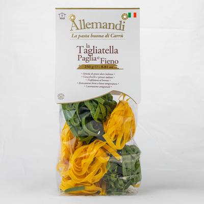 Tagliatelle aux œufs Paille & Foin pâtes Allemandi - Nid de 250 gr excellence italienne