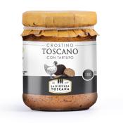 Pt de Foie Toscan  la Truffe San Gluten" La Dispensa Toscana " - 180 gr pour Bruschetta et Crotons