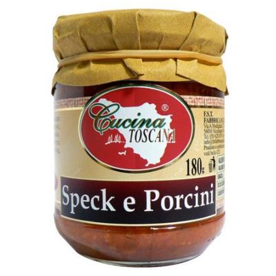 Sauce au Speck et aux cèpes  sans gluten Cucina Toscana - 180 gr 100% ragù Italien