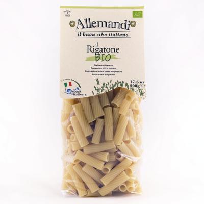 Pâtes de Semoule Rigatoni BIO pâtes Allemandi - 500 gr excellence italienne