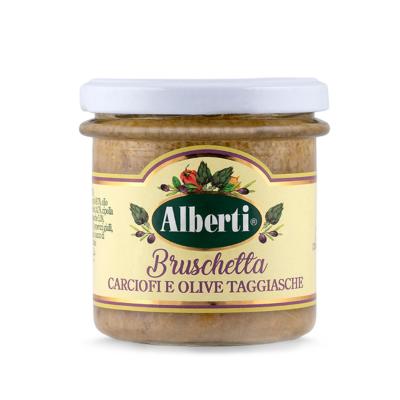Bruschetta Artichauts et Olives Taggiasca Alberti - 135 gr Excellence de la Ligurie
