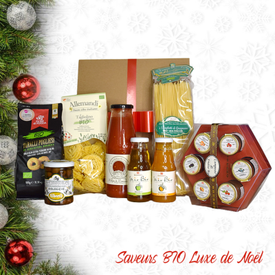 Coffret Cadeau “Saveurs BIO Luxe de Noël” - Spécialités de la Cuisine italienne