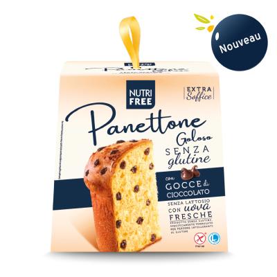 Panettone Sans Gluten aux Pépites de Chocolat " NutriFree " - 600 gr Sans Lactose