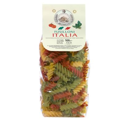 Pâtes tricolores à la tomate et épinards Fusilloni Morelli - 500 gr Pâtes artisanales toscanes